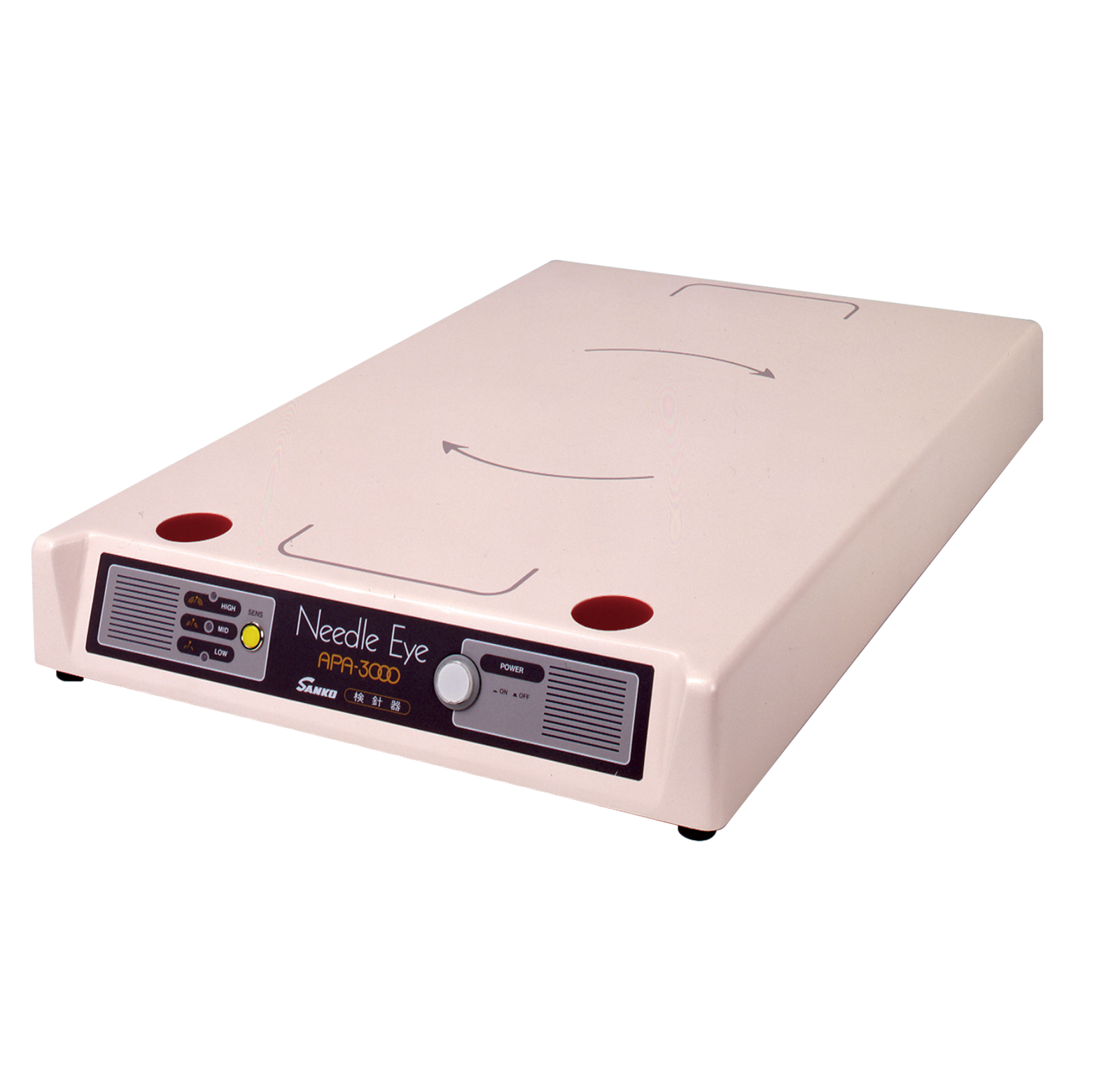 日本三高進(jìn)口APA-3000臺(tái)式檢針機(jī)配備SAS電路，用于服裝產(chǎn)品的余針檢測(cè)
