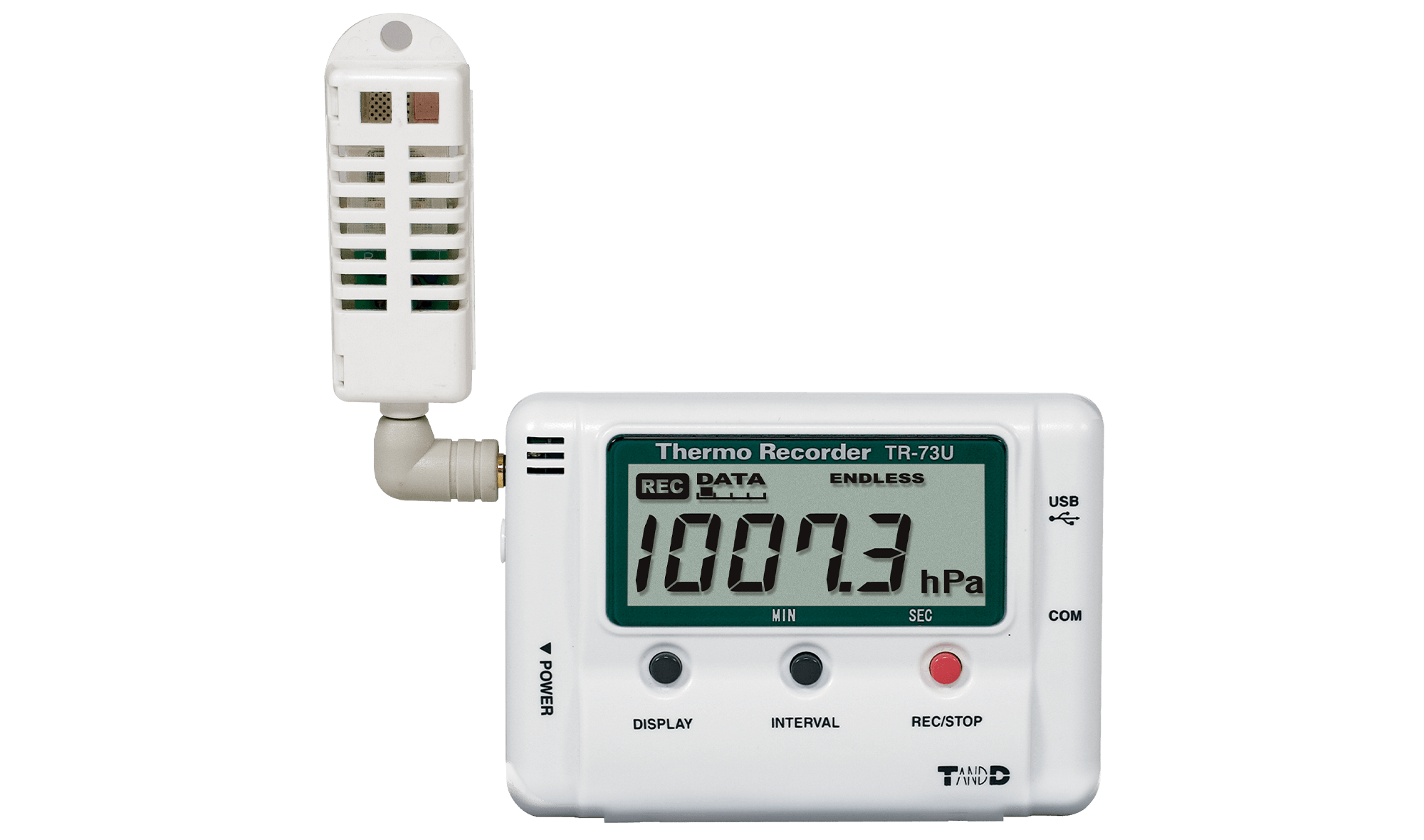 tandd進(jìn)口USB 連接氣壓記錄儀 1100 hPa 的溫度、濕度和氣壓TR-73U